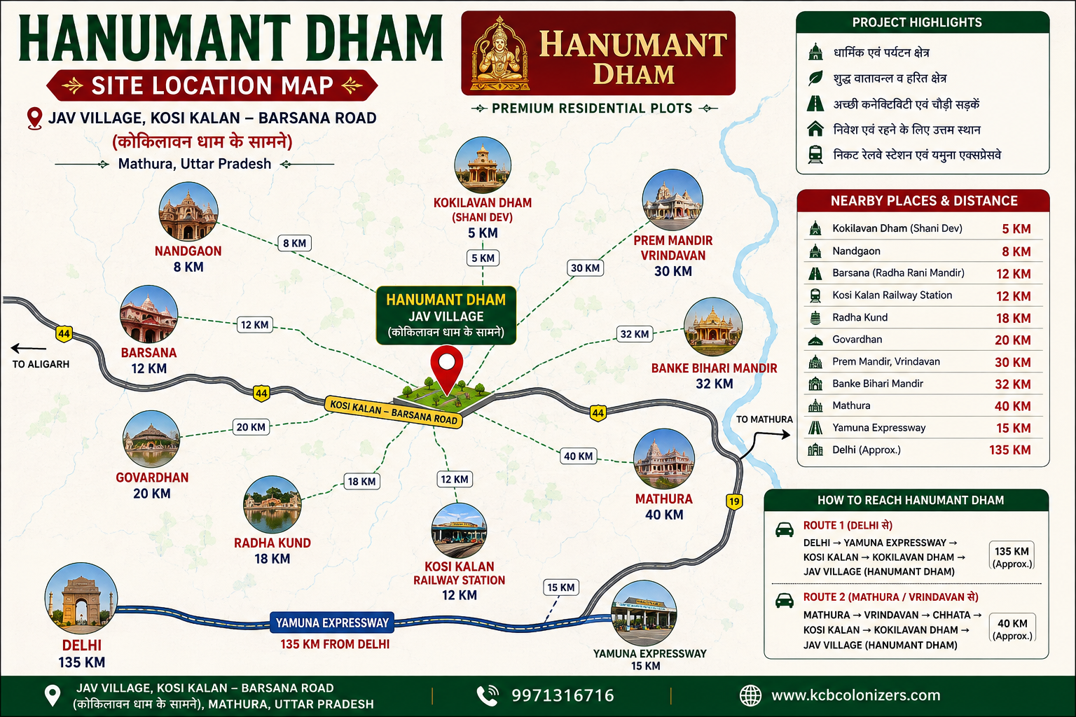 Hanumant Dham Location Map